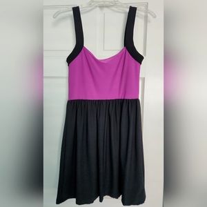 Black and fuschia skater dress, M